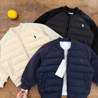 不二妈纯色棉服秋冬保暖外搭洋气