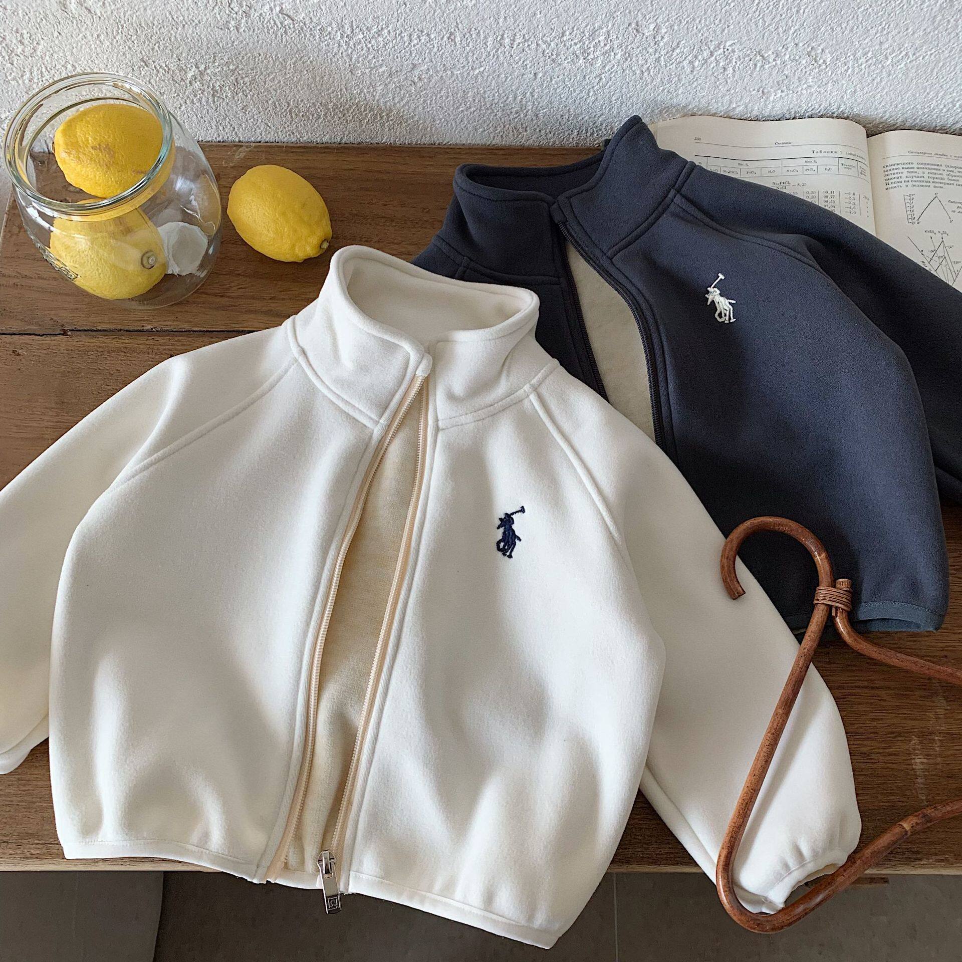 儿童外套男加绒2025冬季新款小童潮牌夹克柔软宝宝纯色开衫女洋气,童装/婴儿装/亲子装,普通外套,淘宝优惠券,粉丝福利购,淘宝优惠卷