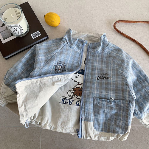 不二妈双面穿外套春秋装洋气卡通