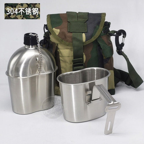 老式战术水壶新式复古304不锈钢