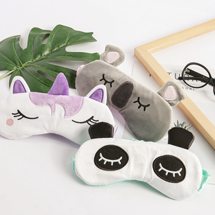 T32 萌萌噠卡通刺繡 緞面眼罩 薰衣草內(nèi)膽睡眠眼罩 原DAN