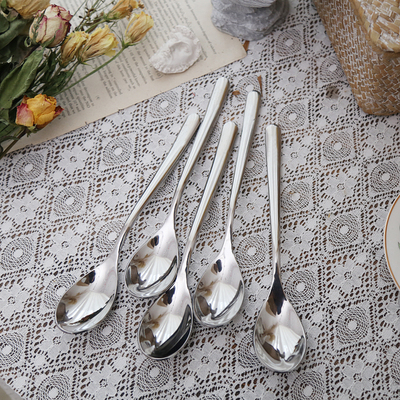 E103 墙裂推荐！不买很奇怪！加厚加粗不锈钢 天鹅颈汤勺饭勺