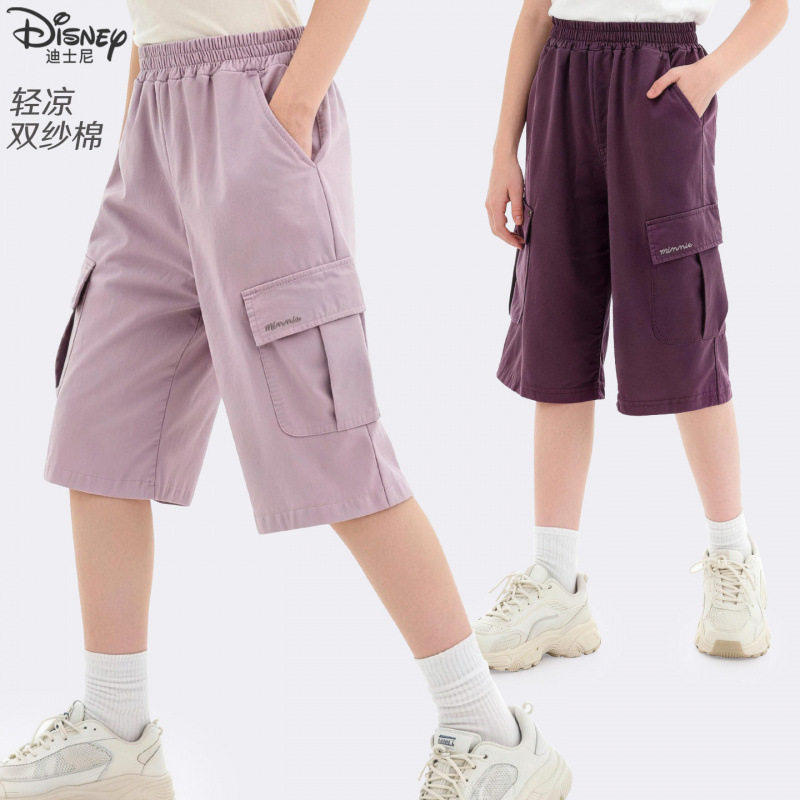 女童裤子2026夏季新款儿童五分运动裤大童青少年薄款工装裤夏装