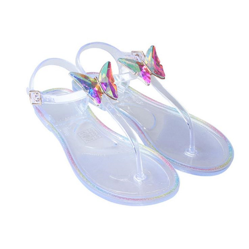 2024夏季新款韩版水晶蝴蝶结十字女凉鞋平底亚果冻休闲沙滩女鞋潮,女鞋,休闲凉鞋,淘宝优惠券,粉丝福利购,淘宝优惠卷