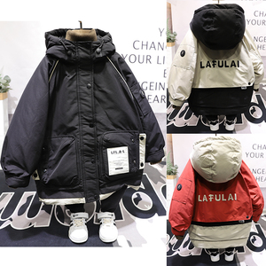 啦芙莱童装2023冬新品90白鸭绒派克羽绒服男女儿童保暖外套潮2686