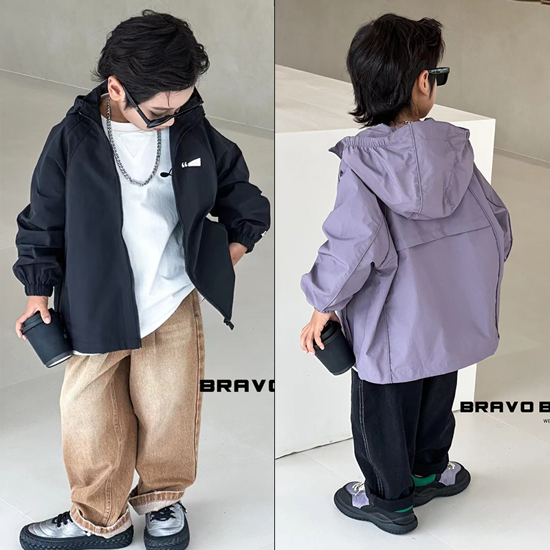 布芮欧刺绣连帽外套儿童拉链衫