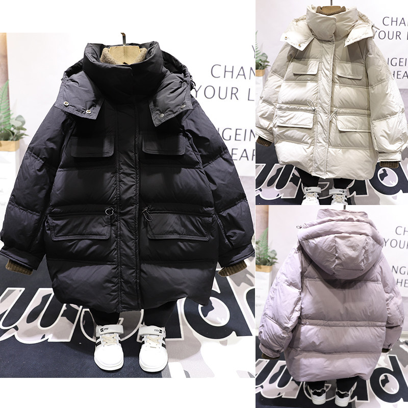 牛哆哆羽绒服90白鸭绒收腰外套