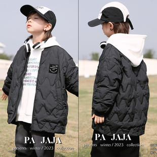 木瓜汁童装冬新款韩版轻薄款羽绒服男女童90白鸭绒外套90003