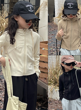 大E小e童装冬季新女童款恒温徳绒连帽外套中大童拉链衫31079