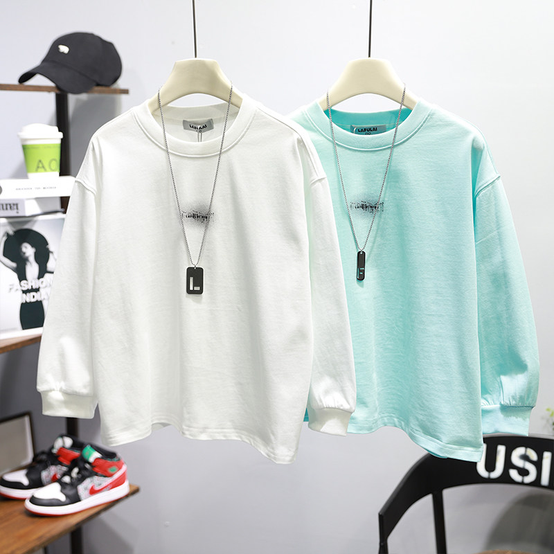 啦芙莱童装2026春季新款男女中大童简约圆领长袖T恤纯棉卫衣7093,童装/婴儿装/亲子装,T恤,淘宝优惠券,粉丝福利购,淘宝优惠卷