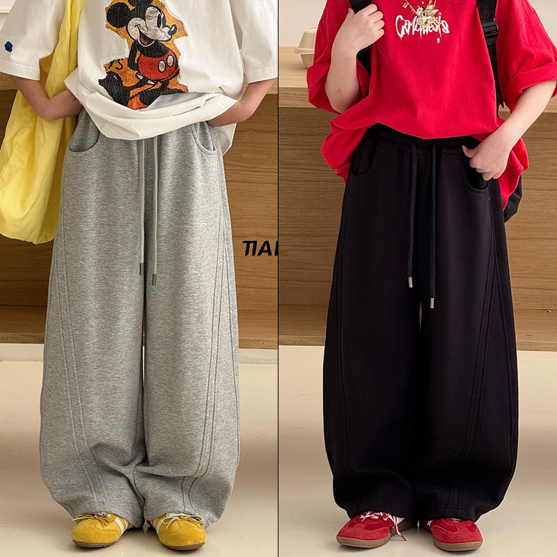 天依角童装2026春季新款休闲裤男女童针织卫裤中大童弯刀裤18133