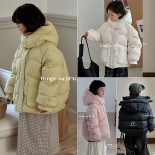 童乐鱼童装 男女童90白鸭绒洋气连帽羽绒服保暖外套7721 2025冬新款
