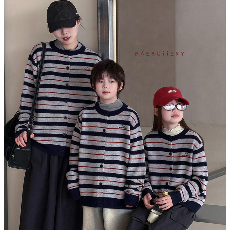 品牌童装2025冬季新款年货男女童条纹针织衫毛衣开衫小外套529506,童装/婴儿装/亲子装,毛衣/针织衫,淘宝优惠券,粉丝福利购,淘宝优惠卷