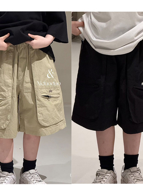 玺哆哆童装2025夏季新款男女童时尚韩版工装休闲短裤五分裤60533