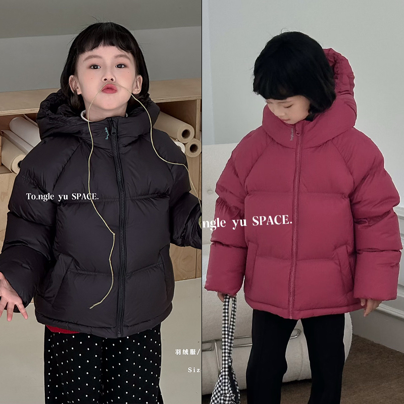 童乐鱼冬童装90白鸭绒连帽羽绒服