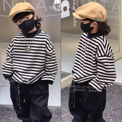 一布芮欧体绒儿童卫衣休闲套头衫