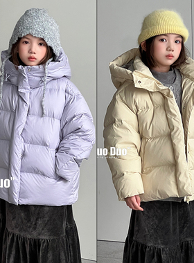 牛哆哆童装2025冬新款女童糖果色90白鸭绒羽绒服面包服外套15029