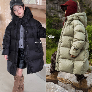 男女童连帽长款 新品 90白鸭绒保暖羽绒服潮2689 冬款 牛哆哆童装