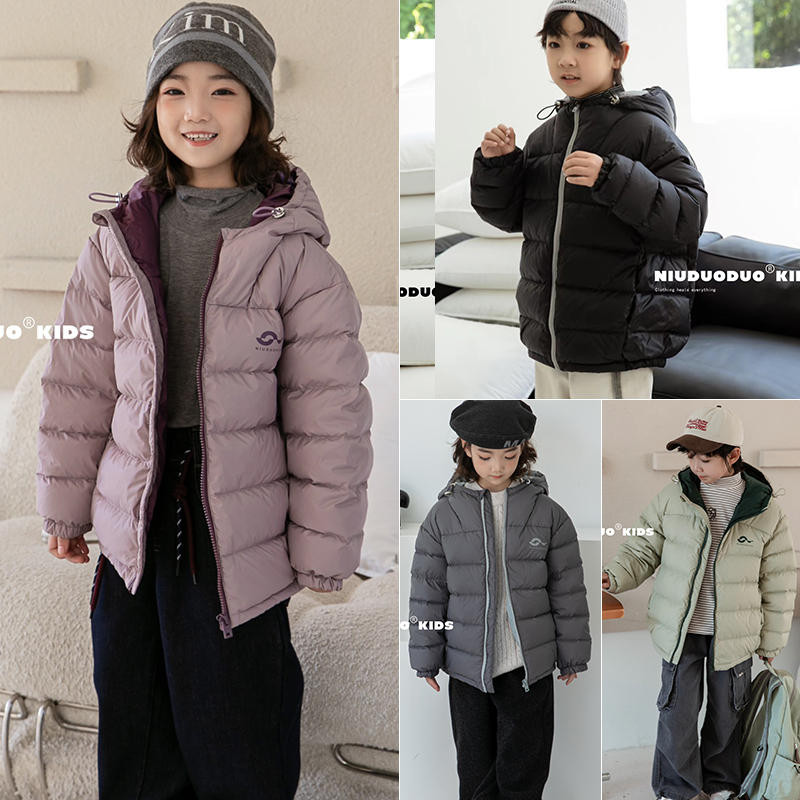 牛哆哆羽绒服90白鸭绒男女童外套
