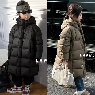 中长款 男女童韩版 90绒黑金羽绒服加厚外套6010 冬款 啦芙莱童装