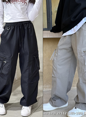 天依角童装2025春季新款男女童时尚工装裤中大童休闲长裤潮27011