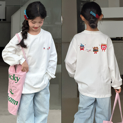 大E小e童装春季纯棉卡通长袖T恤