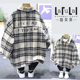 洋气百搭格子衬衫 啦芙莱童装 男女中大童韩版 新款 外套9705 秋季