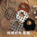 韩版纯棉纱布婴儿口水巾宝宝围嘴围兜加大系带口水兜轻薄透气