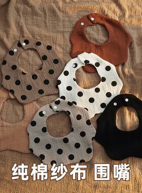 韩版纯棉纱布婴儿口水巾