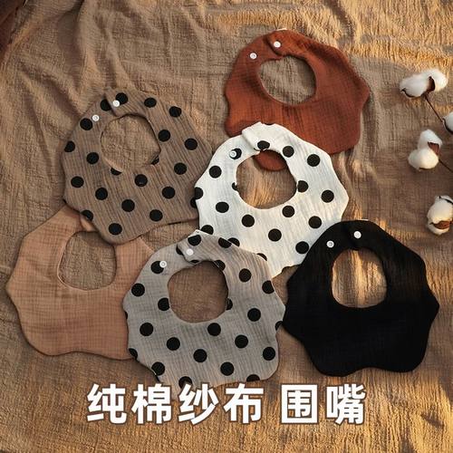 韩版纯棉纱布婴儿口水巾