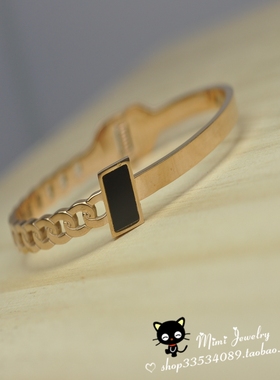 中性帅气率性不对称金属质感手镯