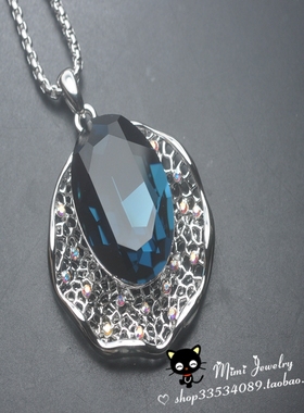 水晶短项链复古vintage荷塘夜色