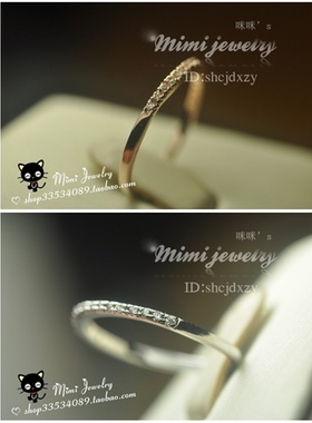 欧洲镀金高级微镶超细戒指首饰