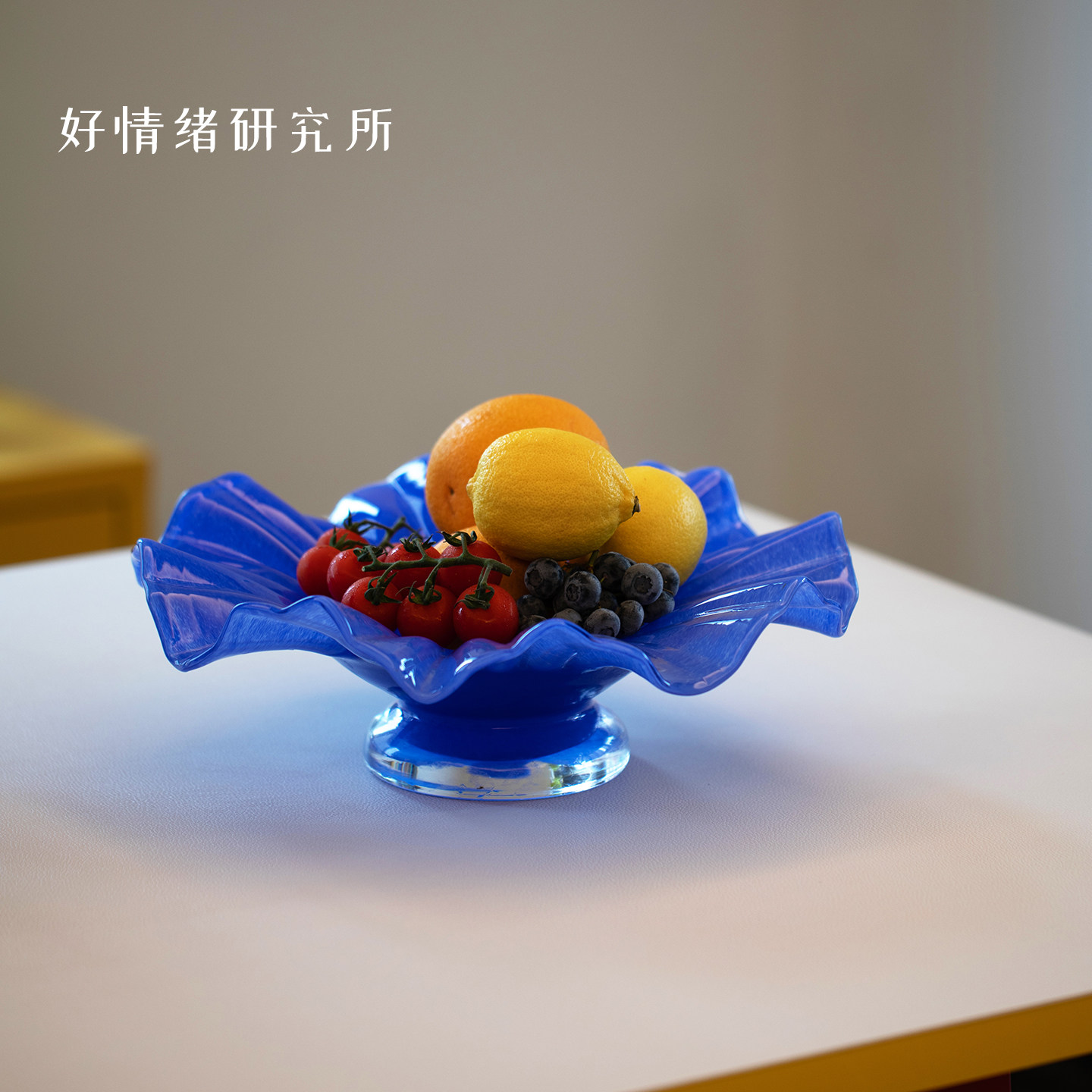 创意简约现代玻璃水果盘 轻奢高级果盘 家用客厅干果糖果托盘