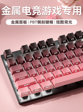 梦族金属侧刻键盘鼠标套装电竞游戏专用机械薄膜有线电脑台式通用