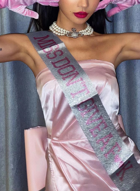 MISS DON'T GIVE A FOOK节日礼仪绶带迎宾礼仪带授带绥带定制缓带