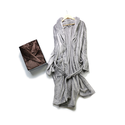 保暖素色时尚大码浴袍