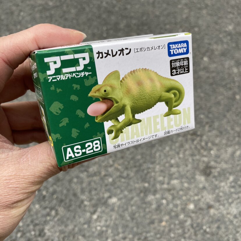 安利亚AS28舌长变色龙玩具摆件