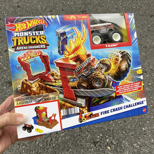 Hotwheels monster trucks风火轮怪兽大脚车弹射突袭火焰消防车