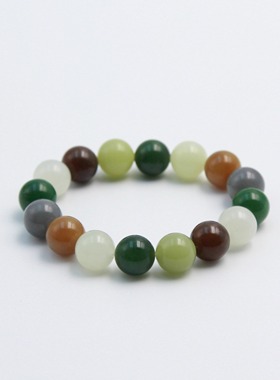 和田玉多宝手串卡12珠米