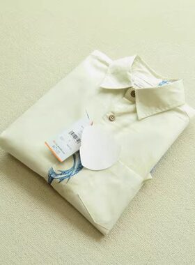 棉质混纺休闲度假短袖衬衫