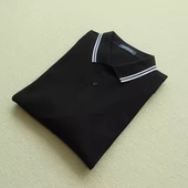 男款 黑白色织领 修身 POLO衫 257415 英伦时尚 翻领T恤 经典