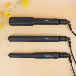 日本进口SALONIA直发棒卷发棒筒两用神器夹板负离子不伤发直板夹