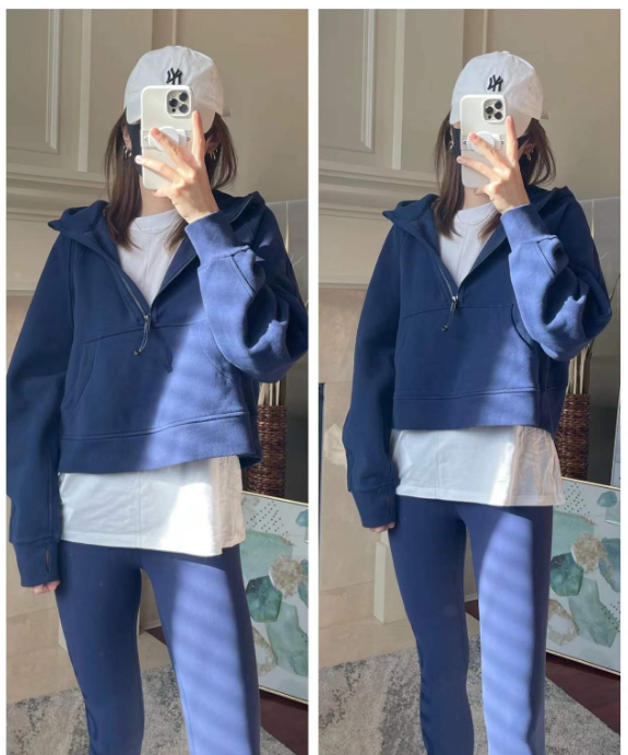 【直邮】lululemon Scuba Oversized 1/2 Zip Hoodie连帽加绒卫衣