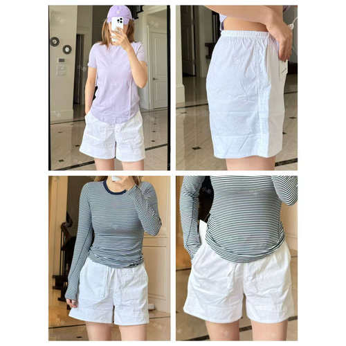 lululemon代购 Cotton-Blend Poplin High-Rise Short 4