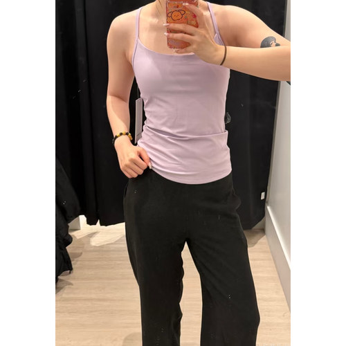 lululemon代购 Flow Y Tank B/C杯含胸垫裸感瑜伽运动长款背心