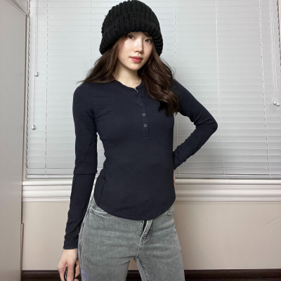 lululemon代购 Hold tight LS Henley 瑜伽长袖运动打底亨利衫