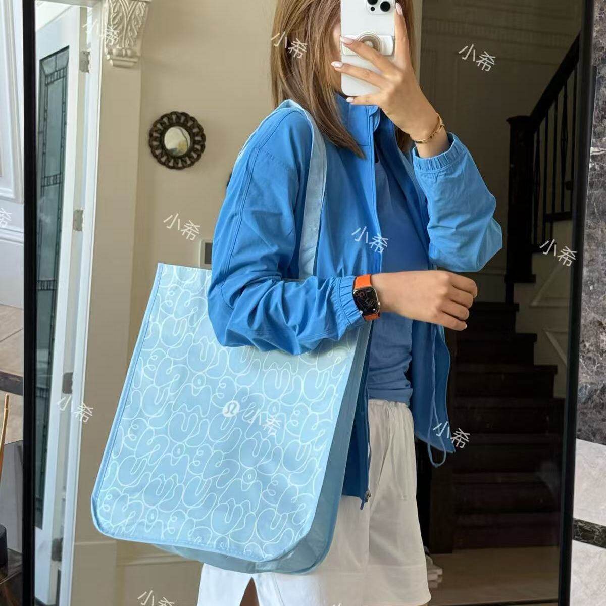 正品环保lululemon购物袋图片