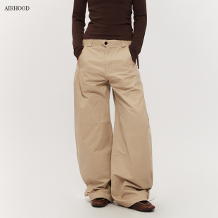 2025秋季 直筒情侣长裤 美式 男女宽松工装 子 复古阔腿休闲裤 AIRHOOD