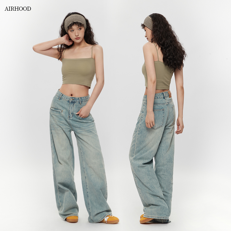 AIRHOOD 防走光无痕吊带背心美背一体固定带胸垫打底辣妹抹胸上衣